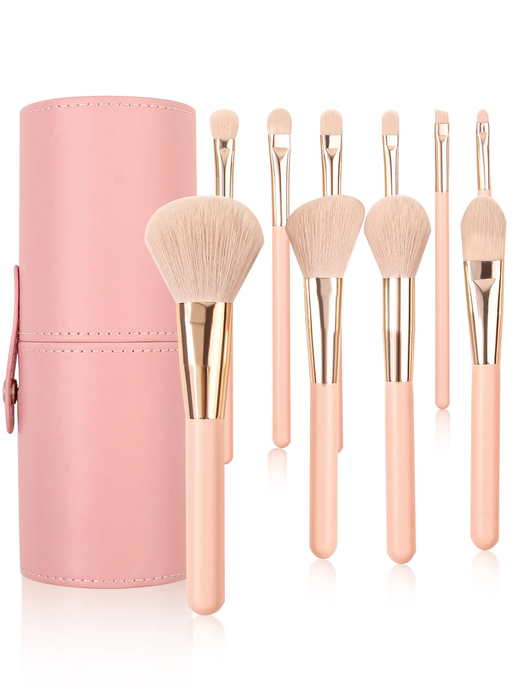11pcs High-End Professional Makeup Brushes Set with Bucket Blush Powder Eyeshadow Eyebrow Foundation Beauty Makeup Tool Brochas Vue apricot and bucket