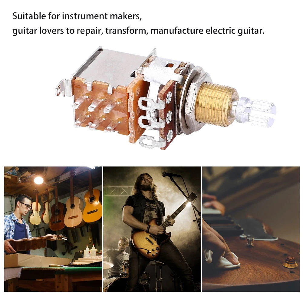 electric guitar potentiometer A500K Electric Guitar Linear Potentiometer Tone Pull Button Pot Pickup Vue