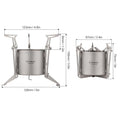 TOMSHOO Titanium Alcohol Stove with Lid Foldable Legs and Pot Supports for Camping Hiking Backpacking Outdoor Cooking Stove Vue set 2
