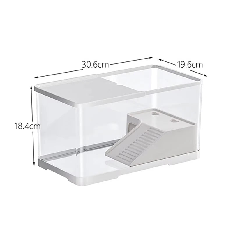New Turtle Tank Habitat Kit Hatching Breeding Case Decor Turtle Terrarium Basking Platform With Multi-Function Area Vue