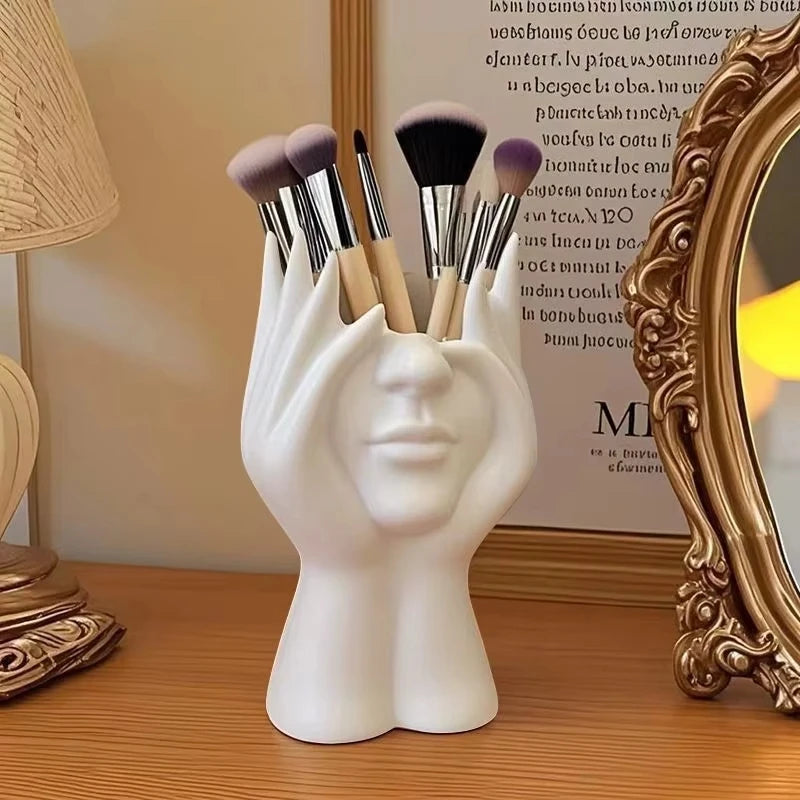 Desktop Cosmetic Brush & Pen Holder Storage Rack – Set of 2 Desktop Organizer Vue