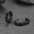 Huitan Skull Hoop Earrings – Unisex Hip Hop Fashion Hoop Earrings Vue E3015