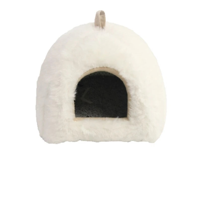 Hamster Warm Winter Plush Nest Soft Sleeping Bag Cozy Hideaway Faux Fur Bed For Dwarf Rodents And Tiny Companions Home Gift Vue