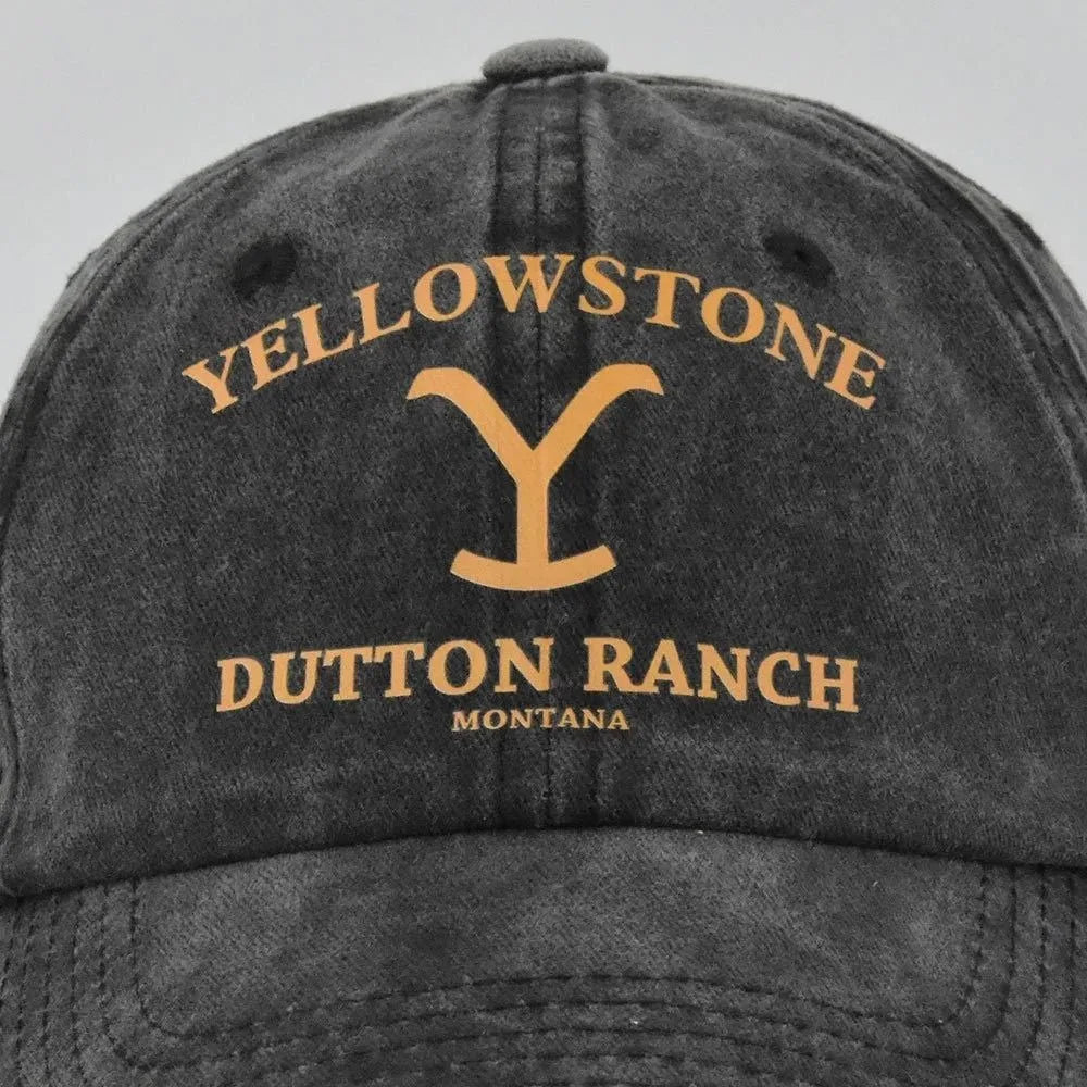 Vintage Yellowstone Dutton Ranch Baseball Cap Washed UV Protection