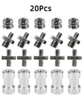 20Pcs 1/4" to 3/8" Female Screw Convert Adapter Spigot Stud Male Adapter Metal Screw for Flash Light Tripod Photo Studio Kit Vue 20pcs