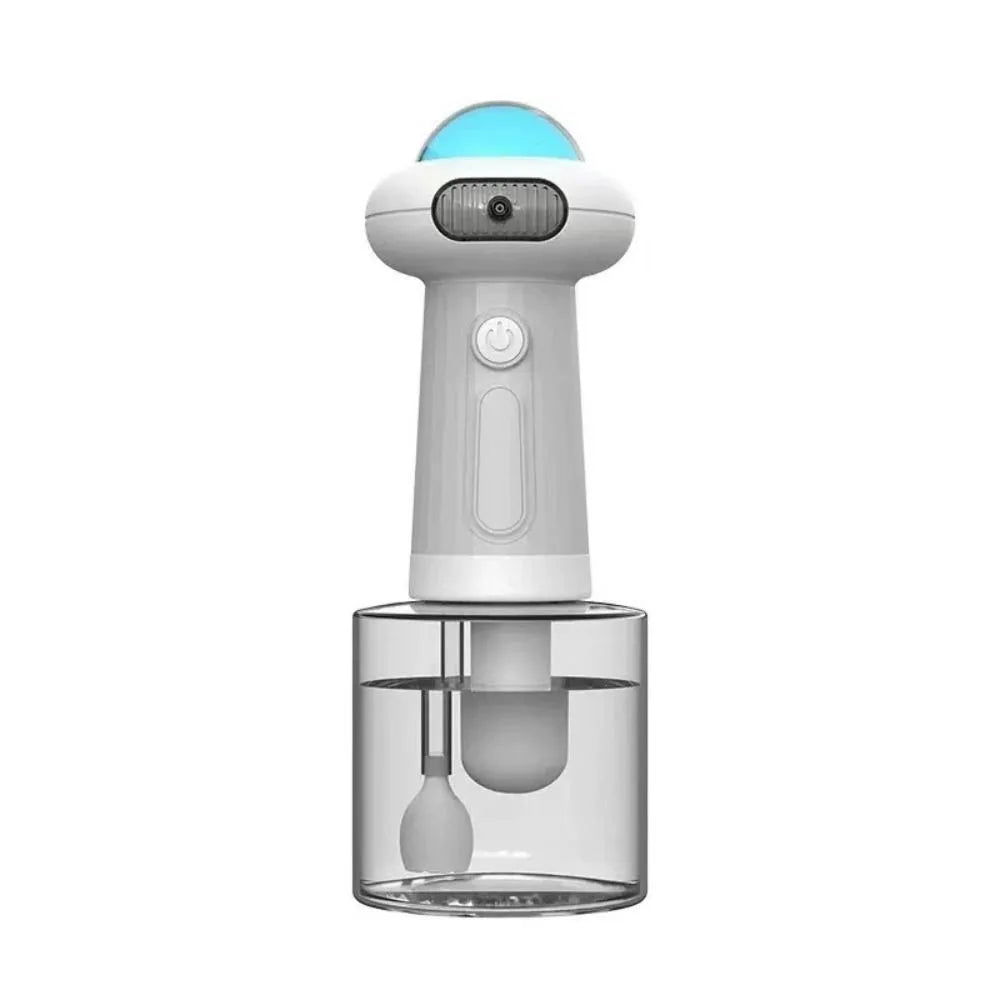 Electric Pet Bathing Machine Easy To Use Shampoo Dog Cleaning Soap Dispenser Convenient Wireless Cat Dog Bath Bubbler Vue Grey