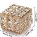 Crystal Jewelry Box European Earring Organizer Case Table Decor Party Centerpiece Display For Women Teens Birthday Xmas Gift Vue S A1