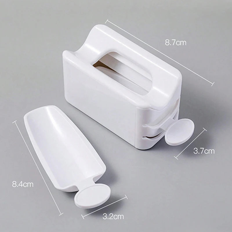 1PC Double Layer Glitter Powder Recycling Box White Color Nail Art ManicureTools For DIY Nail Storage Portable Container 2022 Vue