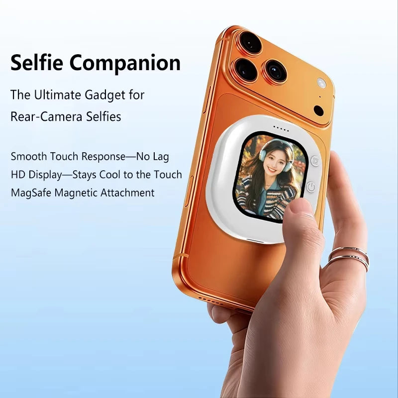 Mini Wireless Magnetic Phone Screen Projector Mobile Phone Rear Camera Selfie Video Camera for Vlog Live Selfie Screen Vue