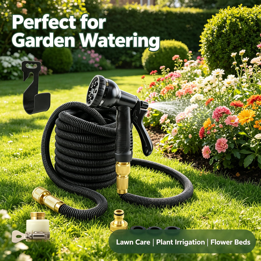 Magic Expandable Garden Hose Auto Retractable Water Pipe High Pressure Flexible for Car Washing Plant Watering Outdoor Cleaning Vue
