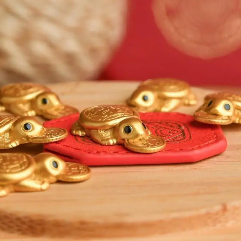 Fengshui Lucky Turtle Wallet Charm Money-biting Turtle Ornaments Decor For Longevity Protection & Financial Stability Vue