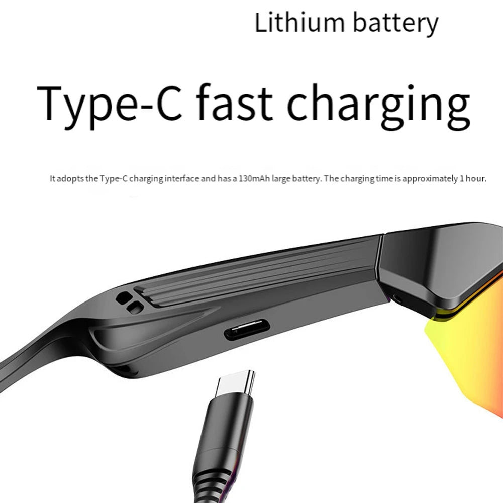 Hot-Smart Glasses Wireless Bluetooth 5.3 Built-In Microphone Speaker Touch Voice Control Assistant Compatible Sunglasses Glasses Vue