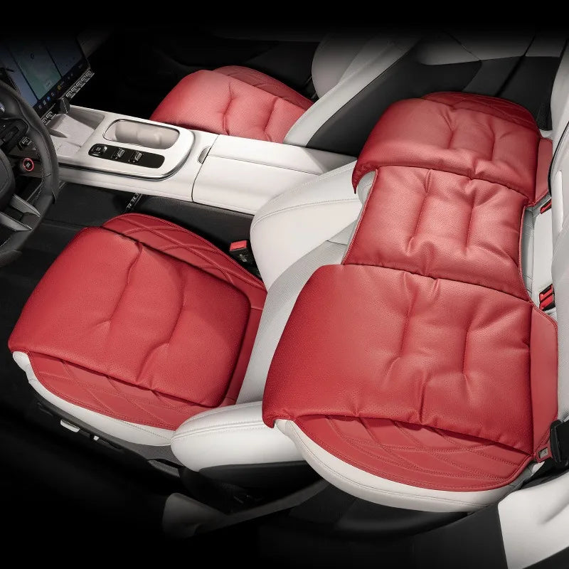 For Mercedes Benz A B E-Class CLA GLC GLB AMG Breathable Leather Car Seat Cushion,Non-Slip Car Interior Backrest Mat Accessories Vue