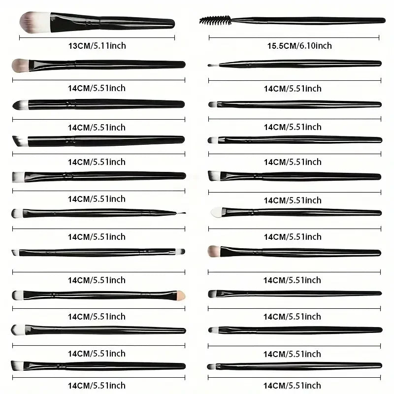 20Pcs Makeup Brush Set Eye Shadow Brush Full Set Beauty Makeup Concealer Brushes Blush Loose Powder Highlighter Foundation Tools Vue