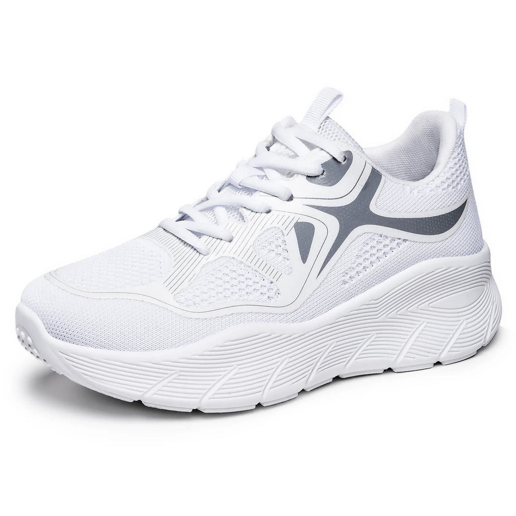 Women's Lightweight Breathable Mesh Sneakers | Casual Lace-Up Women's Mesh Sneakers Vue G-S86 White 40