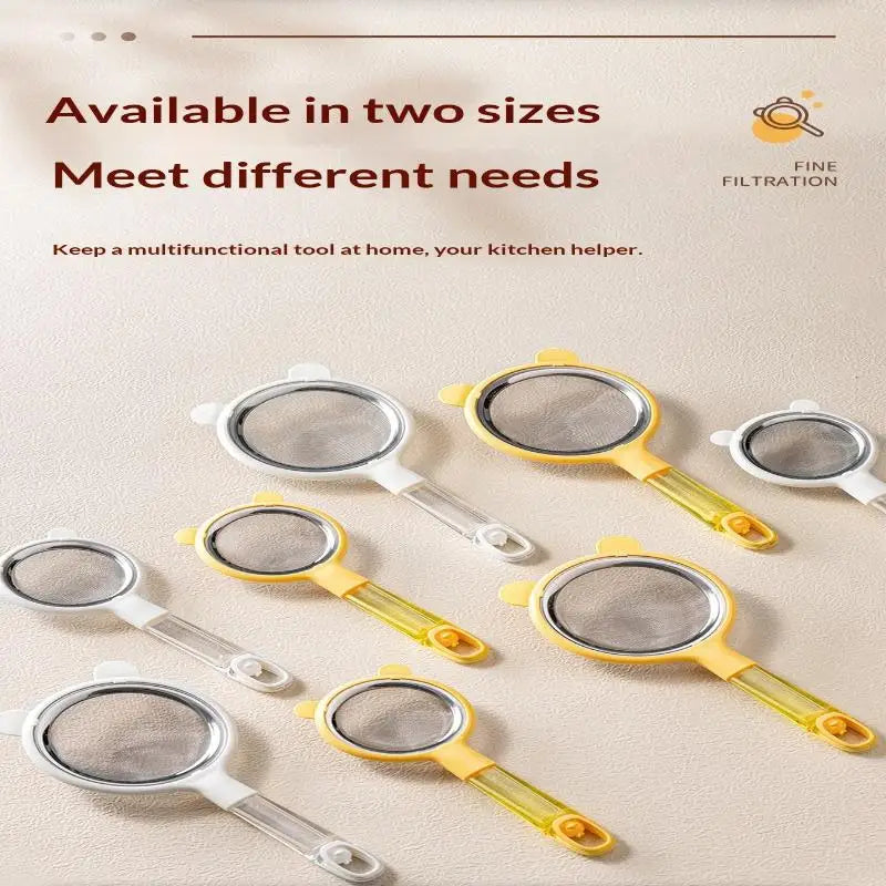 User-friendly Fine Mesh Flour Strainer with Heat Resistant Removable Screen for Kitchen Use Vue