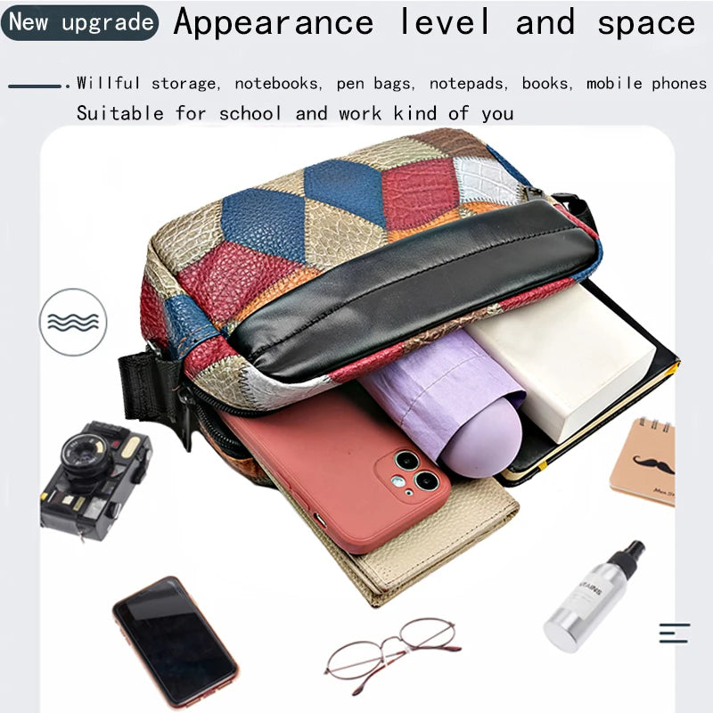Colorblock Shoulder Bag Trendy Patchwork Crossbody Purse Mini Phone