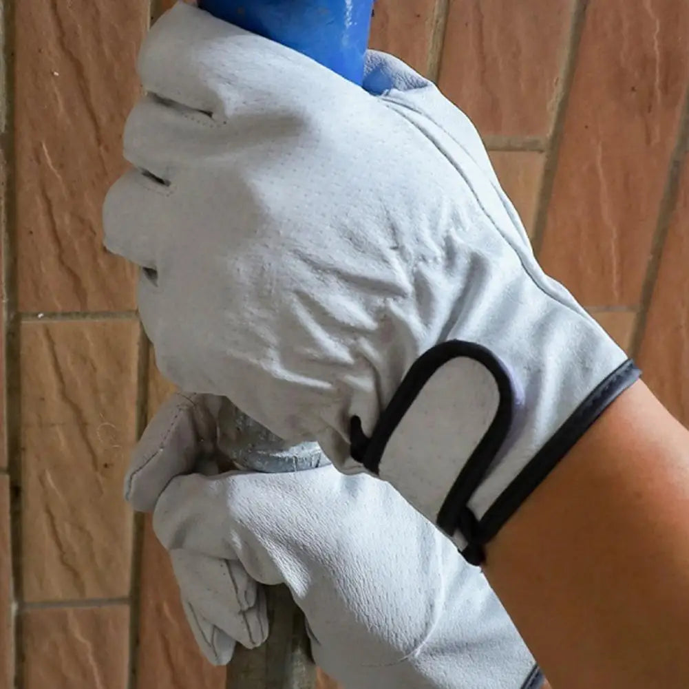 Sheepskin Leather Work Gloves Workers Work Welding Safety Protection Wear-Resistant For Construction Gardening Sports Vue
