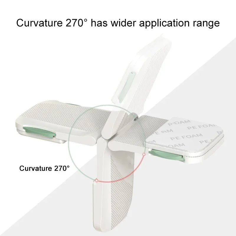 vvocci Baby Safety Protection Door Locks Kids Multi-Function Plastic Buckle White Drawer Double Use Right Angle CabinetProtector Vue