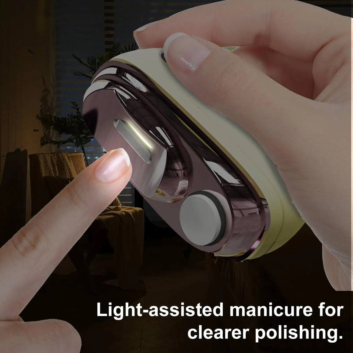 Electric Nail Trimmer with LED Light 2-Speed Automatic 4 In1 Automatic Nail Clipper for Seniors Elderly Women Adults Kids Vue