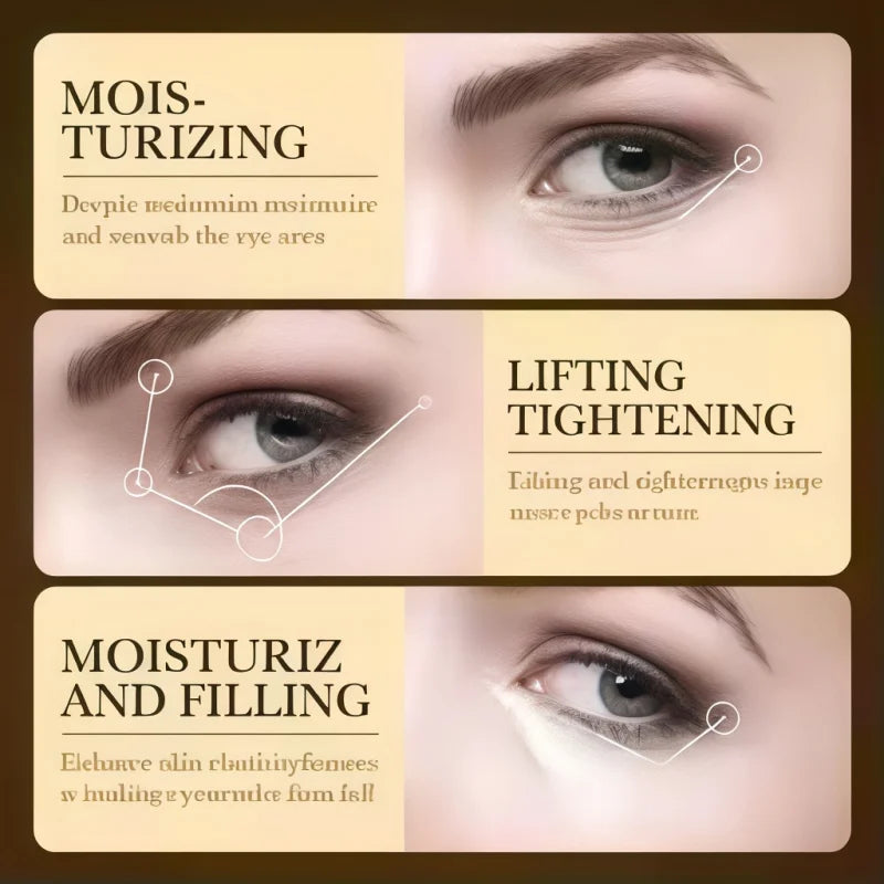 40G24K Gold Hyaluronic Acid Eye Cream Anti-Dark Circles, Firming and Moisturizing Eye Care Product Vue