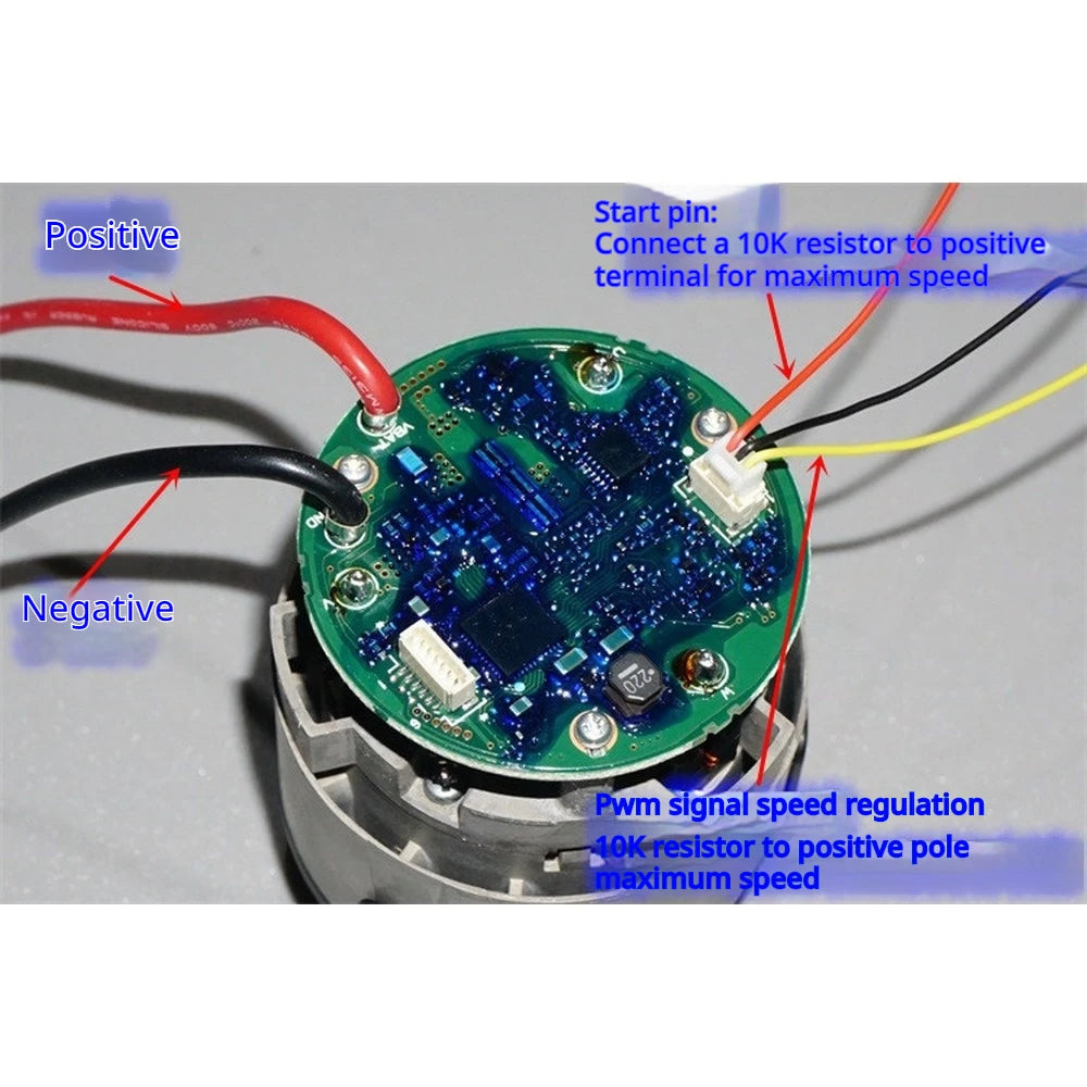 25.2V 250W High Power Brushless Turbine Fan Motor 16-30V PWM Speed Control Built-in Driver Brushless Fan for Vacuum Cleaner Vue