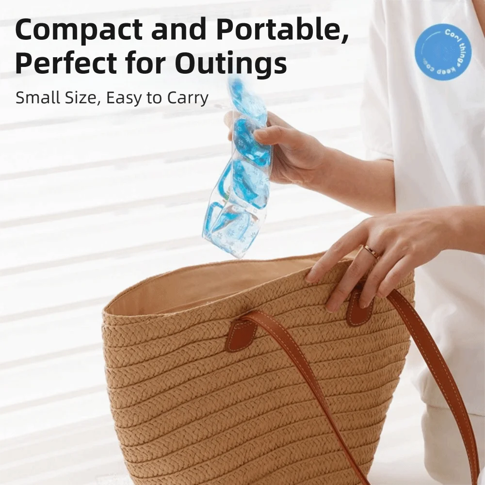18/28 ℃ Neck Cooler Collars Portable Summer Gadget Ice Cushion Pillow Hanging Neck Reusable Cooling Neck Wrap Summer Essentials Vue