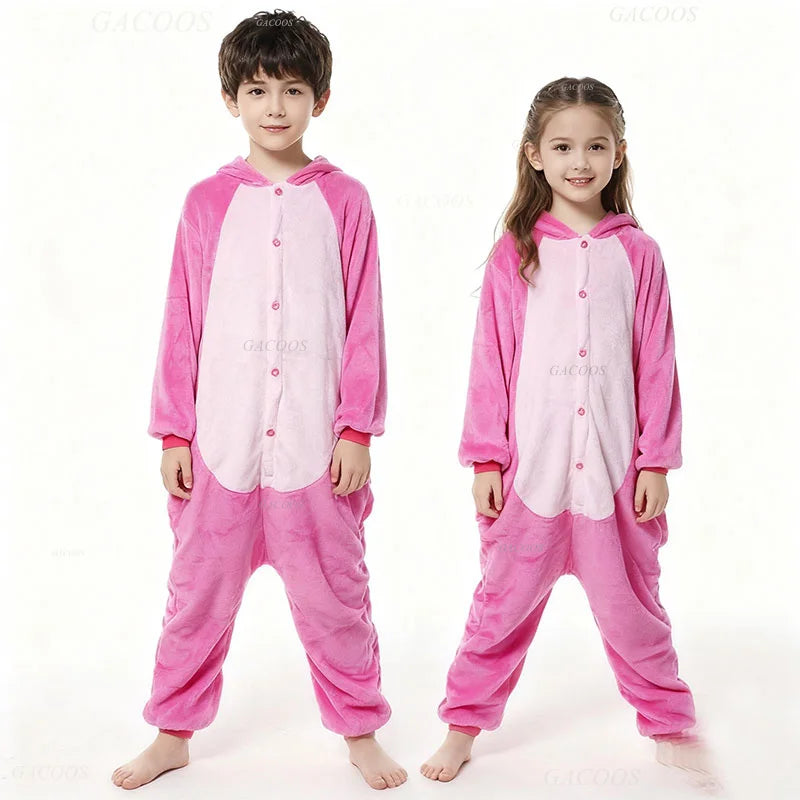 Kigurumi Onesie Kids Capybara Pajamas For Children Christmas Blanket Sleepers Baby Costume Winter Boy Girl Cat Jumspuit Vue