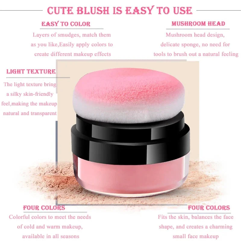 Soft Face Blusher Powder Cheek Nourishing Brightening Complexion Blush Palette Long-lasting Oil-control Facial Beauty Makeup Vue