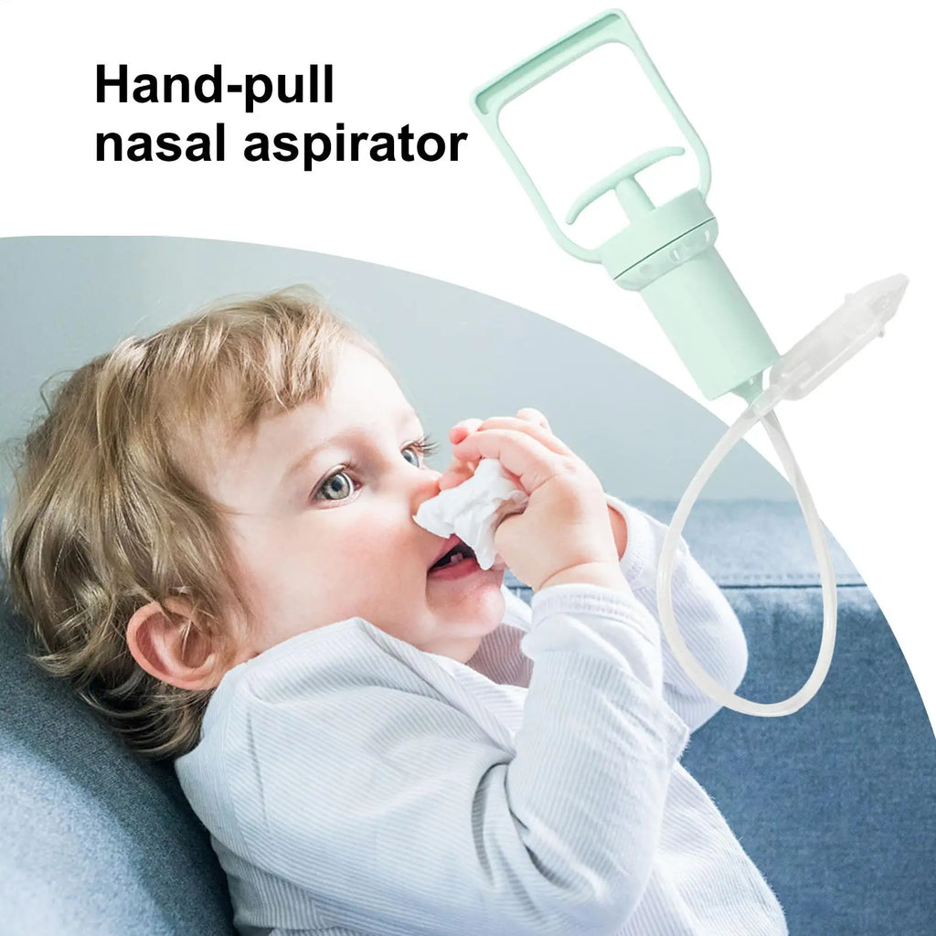 Portable Toddlers Nasal Aspirator Hand Pulled Baby Nose Mucus Cleaner For Newborns Nasal Feces & Nasal Congestion Prevention Vue