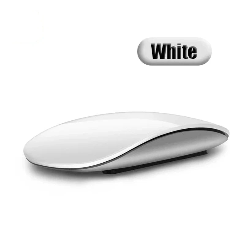 Lenovo Wireless Mouse Rechargeable Bluetooth 5.0 Silent Surface Touch Mice Ultra-thin Magic Mouse For Laptop Ipad Mac PC Macbook Vue White