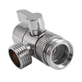 ABKW-2X Faucet Valve Diverter Sink Valve Water Tap Faucet Splitter Adapter Home Bathroom Kitchen Diverter Vue silver
