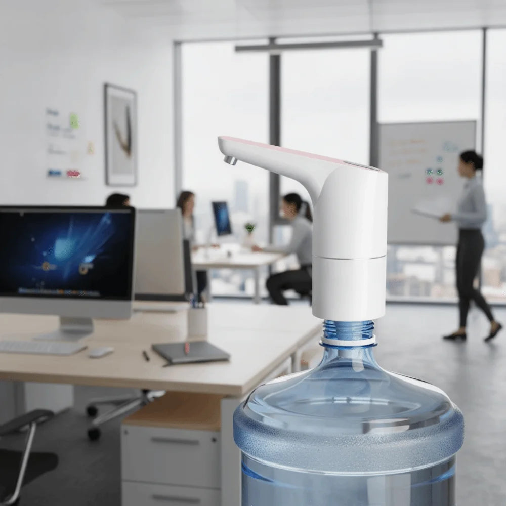 Low Noise Electric Water Bottle Pump USB Charging Long Battery Life Gallon Bucket Water Dispenser Wireless Quantitative Vue