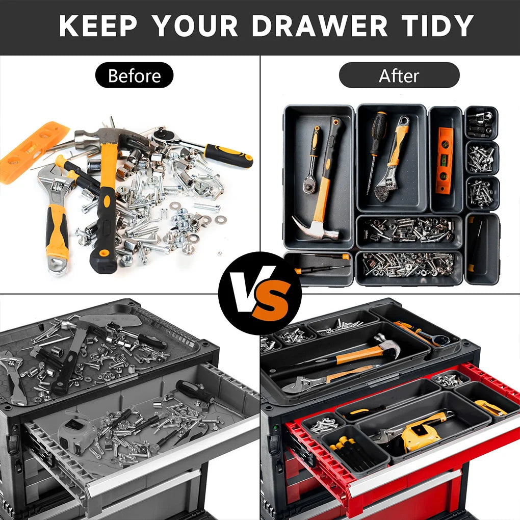 36-Pc Interlocking Drawer Organizer & Tool Tray Set Drawer Organizer Set Vue