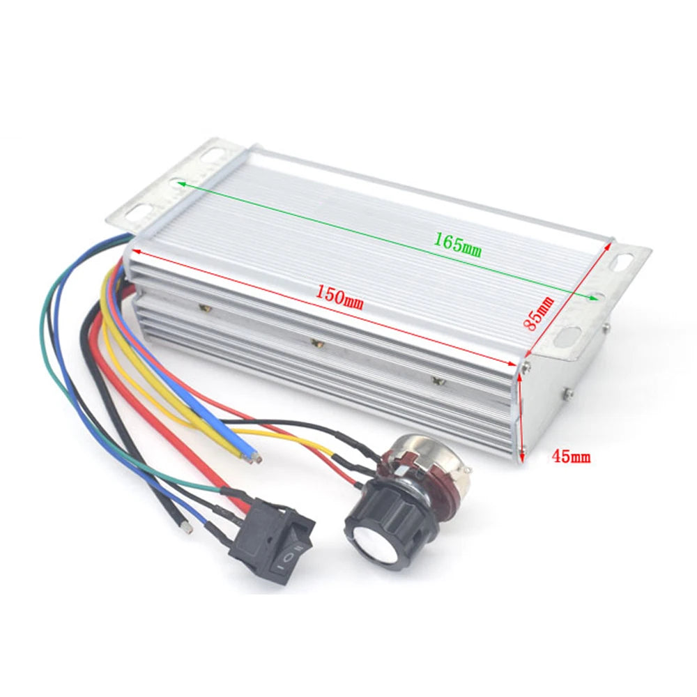 DC10-60V Motor Speed Controller Forward and Reverse 0-100% Motor Speed Adjustable Regulator 100A DC Brush Motor Speed Governor Vue Default Title