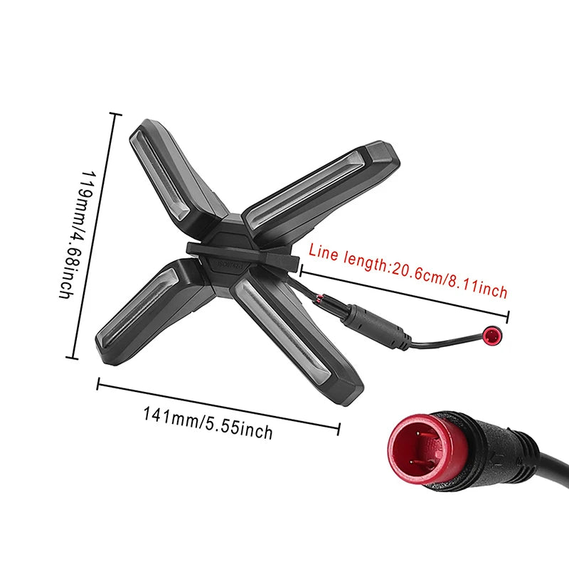Electric Scooter ZT3 Pro 4W X Shaped Super Bright LED Front Light for Ninebot Mountain Trail Night Riding Vue