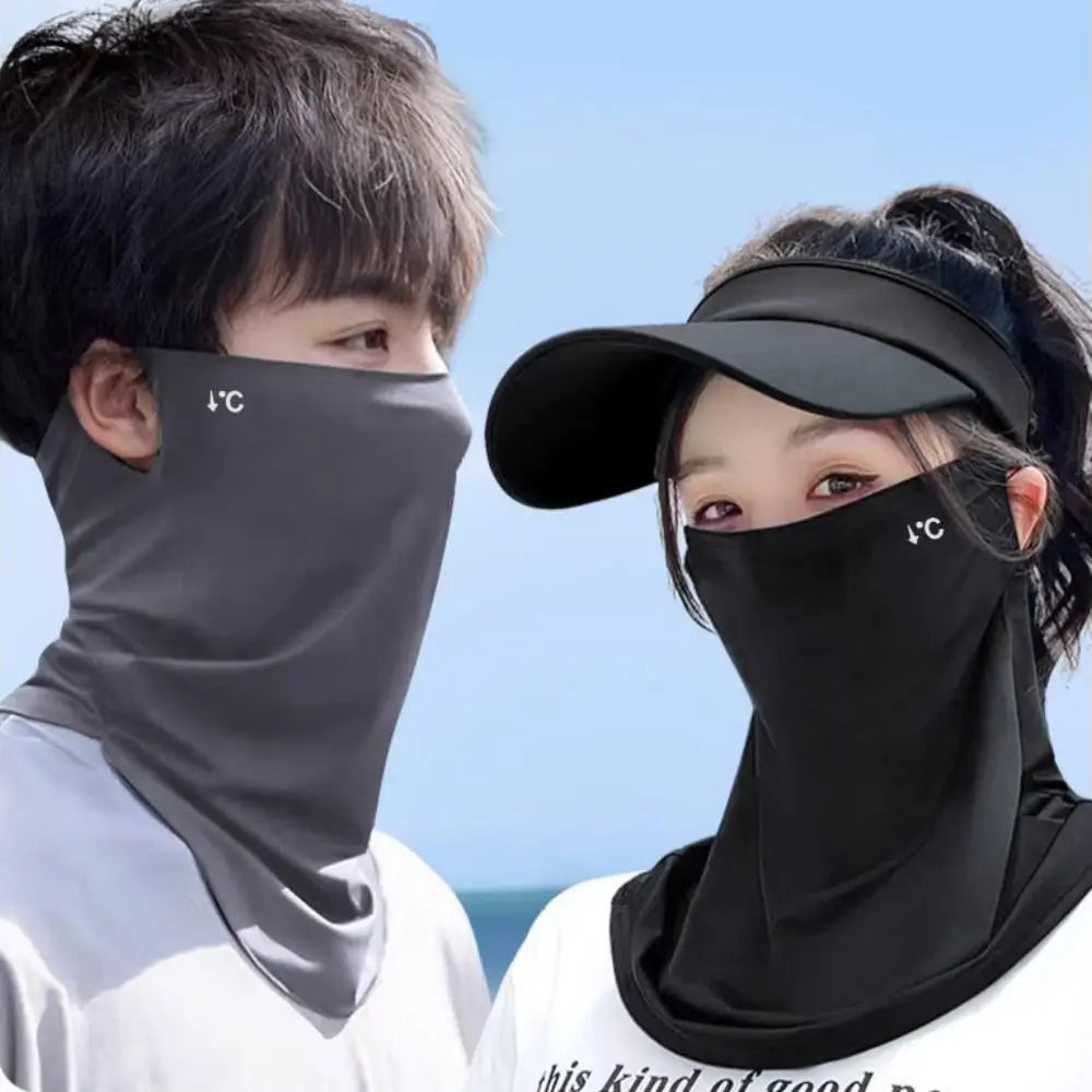 UPF50+ Ice Silk Mask Quick Drying Neck Protection Sun Breathable