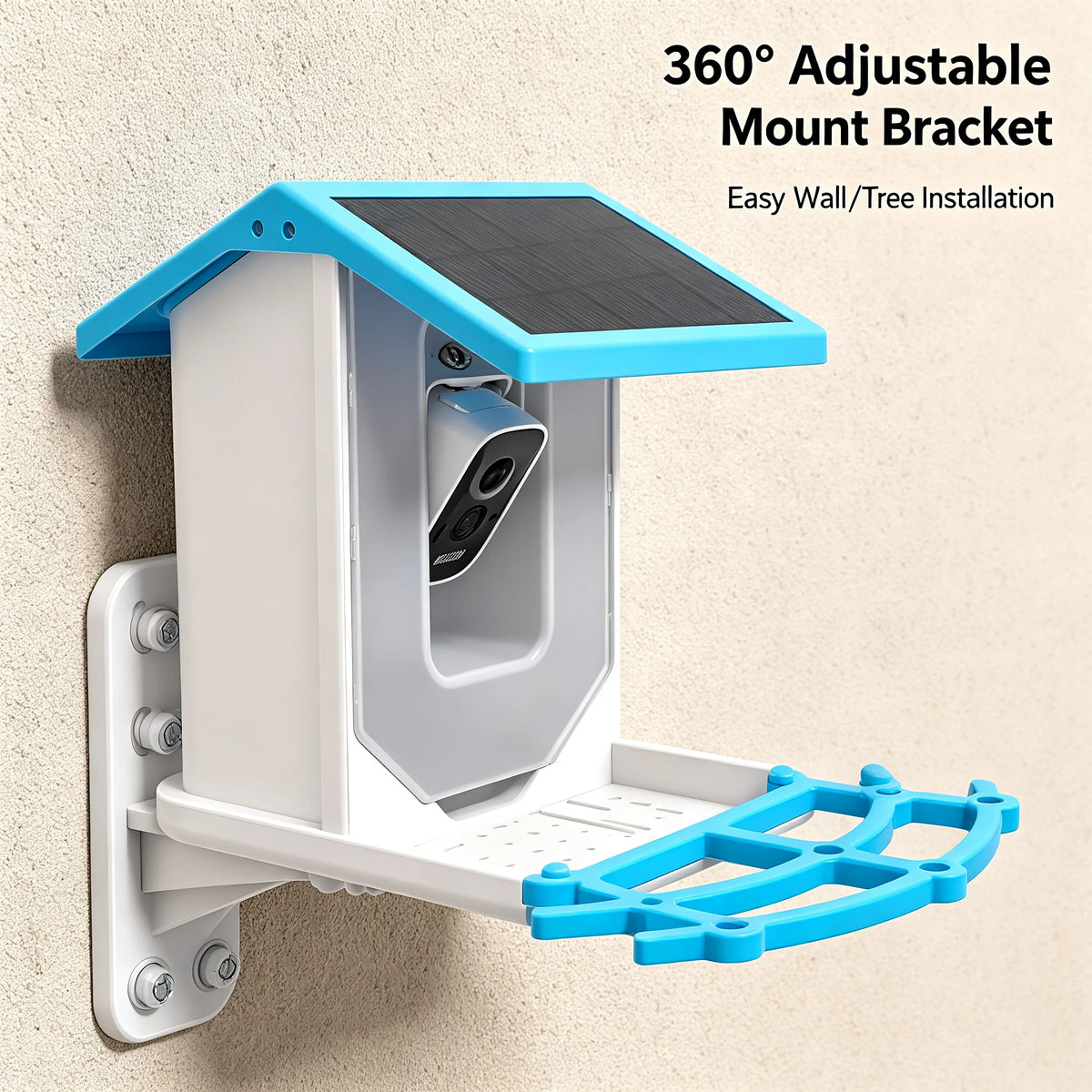 Solar Bird Feeder with 2.5K Camera, AI Bird ID & Night Vision Smart Bird Feeder Camera Vue