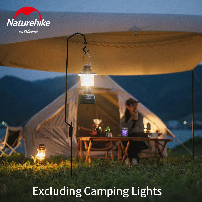 Naturehike Adjustable Outdoor Lamppost Stand – Portable Iron Camping Lamp Stand Vue