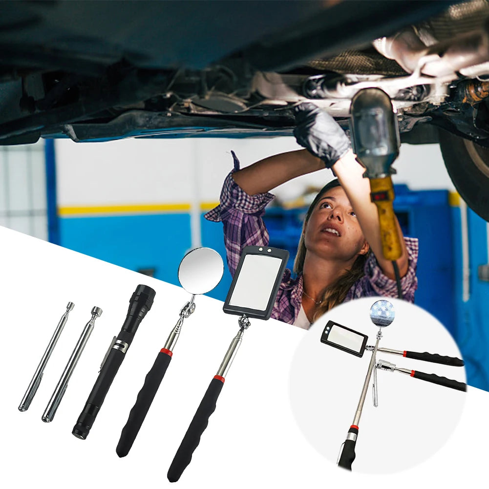 5-Piece Telescoping Inspection Mirror & Magnetic Pickup Set Inspection Tool Set Vue