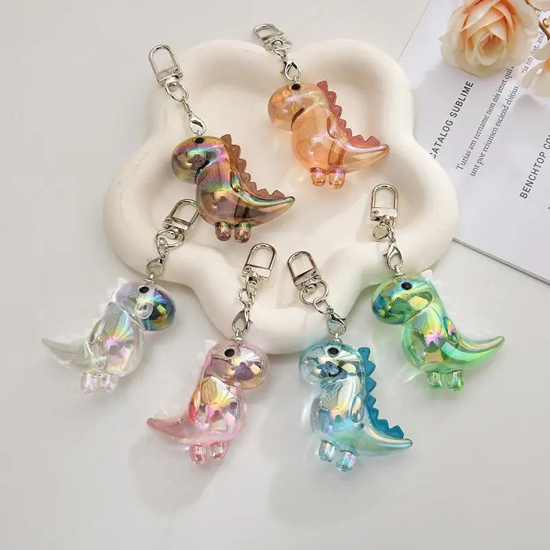 Cute Acrylic Dinosaur Keychain, Paired With Sturdy Buckle, Daily Casual Backpack And Bag Decoration, Christmas Surprise Gift Vue