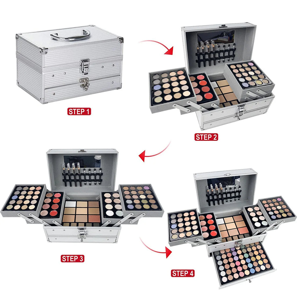 Professional Beauty Cosmetic Kit Lipsticks Lip Liner Face Powder Contour Shades Concealers Combination Makeup Set Gift For Women Vue