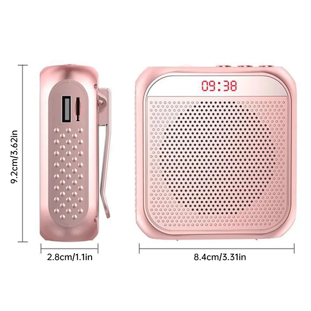 Portable Voice Amplifier Megaphone Mini Audio Speaker With Microphone Rechargeable Ultralight Loudspeaker For Teachers Vue