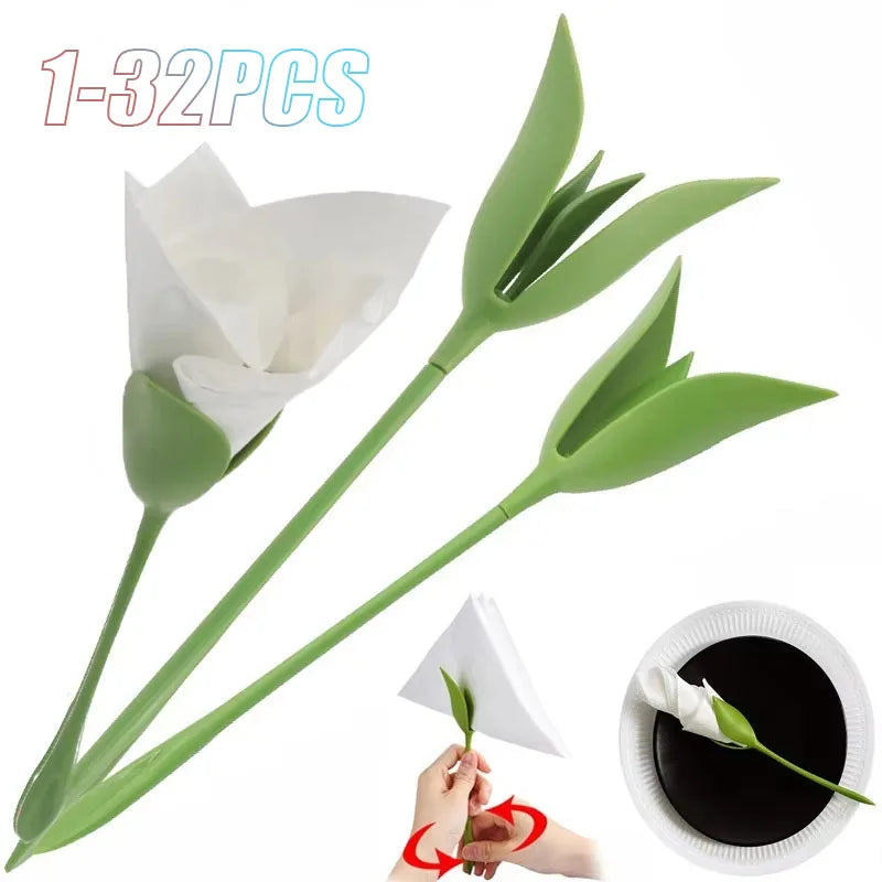 1-32PCS Floral Napkin Perfect Centerpiece for Wedding Tables Stylish Everyday Dining Decor Accessories Durable for Home Kitchen Vue