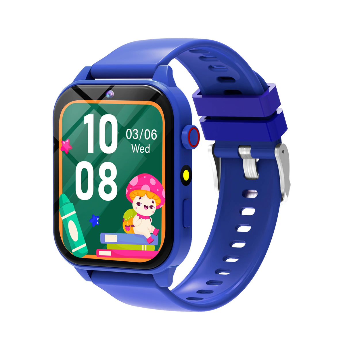 New Smart Watch Kids Toys 18 Games Sleep Monitoring Alarm Clock Calculator Steps Children Smartwatch Camera Boys Girls Gifts Vue blue with box