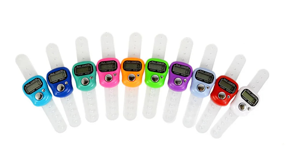 100Pcs Digit Finger Digital LCD Ring Tally Counter Electronic W2F Golf Hand Mini Vue
