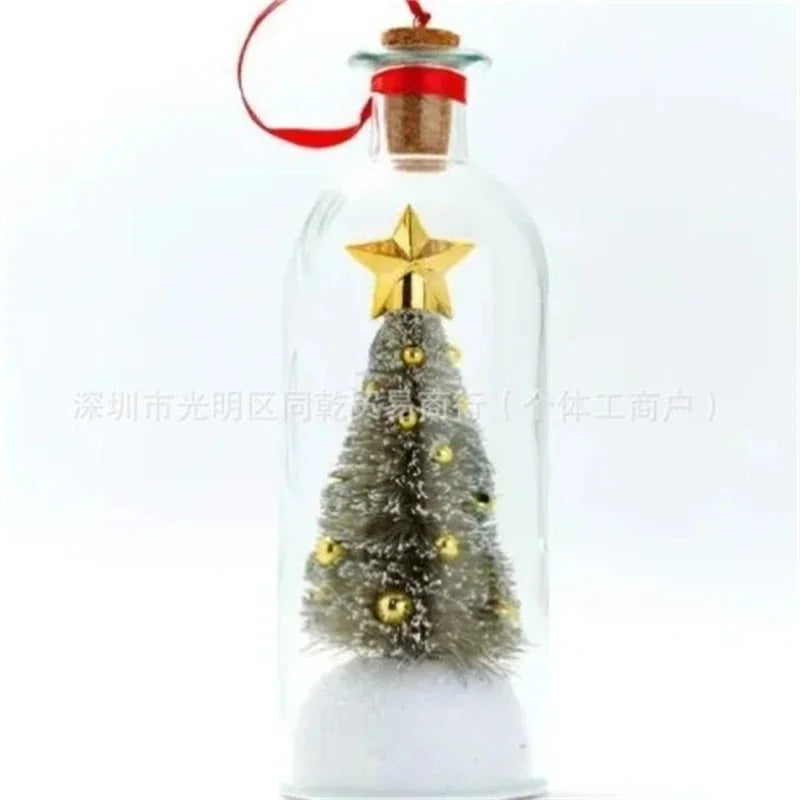 Christmas Tree Message In A Bottle Scroll For Table Decor Home Display Party Centerpiece For Holiday Season Gift For Couples Vue