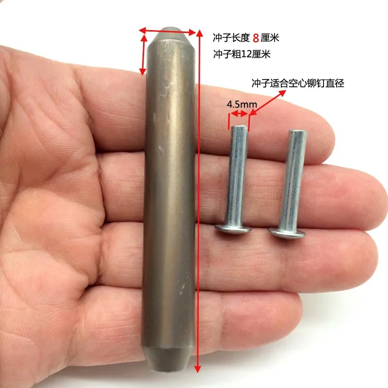 Semi-Hollow Rivet Hand Punch Flanging Die Tool Set 2–5mm Rivet Punch Tool Vue