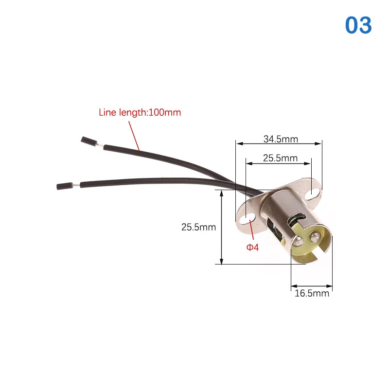BA15D BA15S Lamp Base BA15D Lamp Holder BAY15D Base 1156 Lamp Base 1157 Lamp Holder BA15D DIY Ship Lamp Holder Vue 03