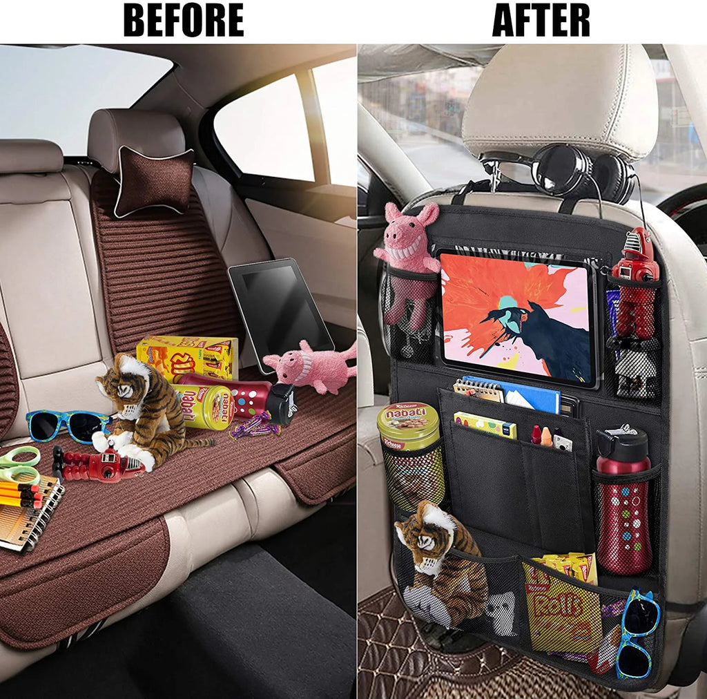 vvocci Baby Car Accessories Trim Storage Bag Car Child Car Seat Storage Kick Proof Back Cover Touch Screen Seat Cushion Vue